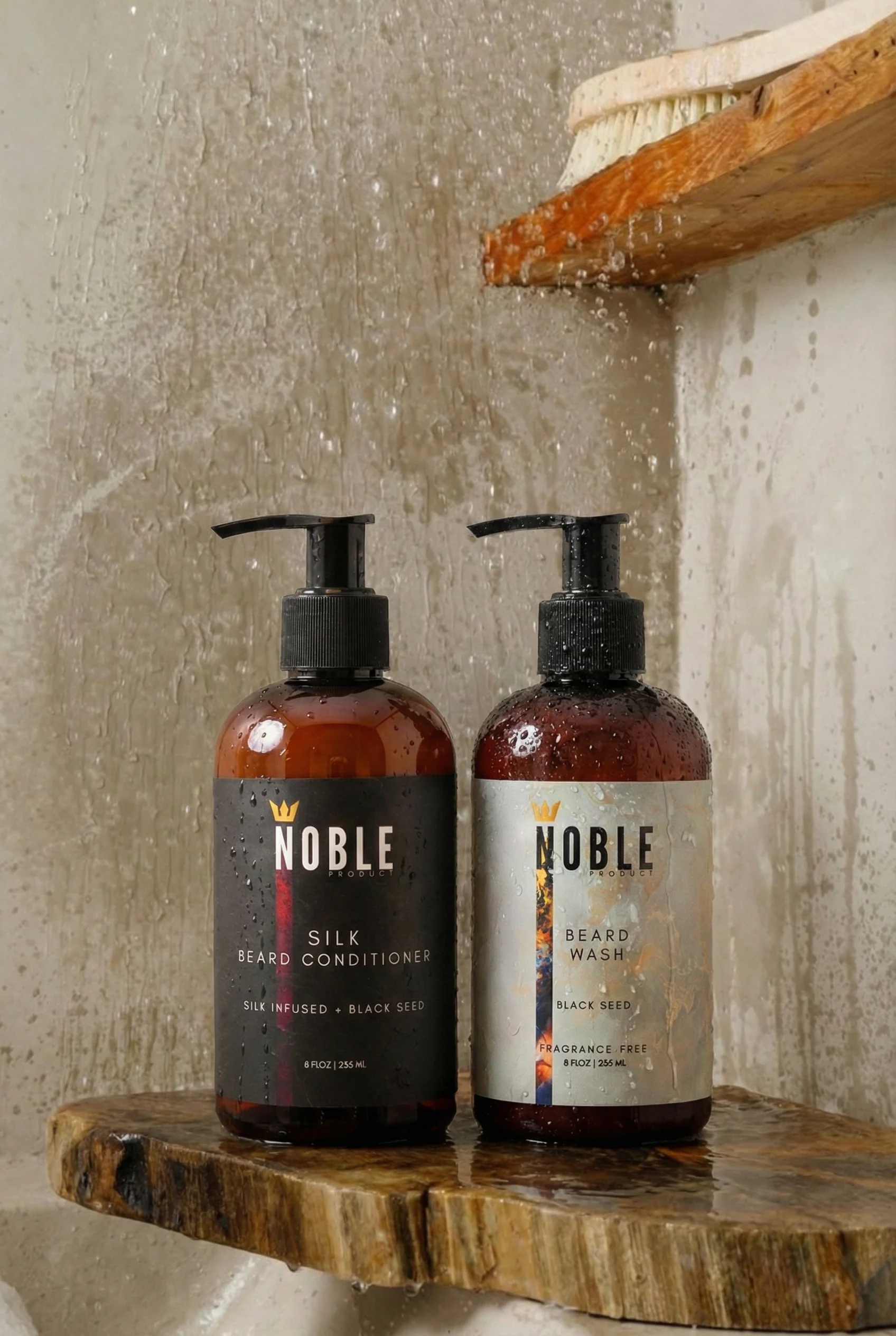 BEARD WASH & CONDITIONER SET | Revitalizing Care | Honey & Silk Infused - Image 3