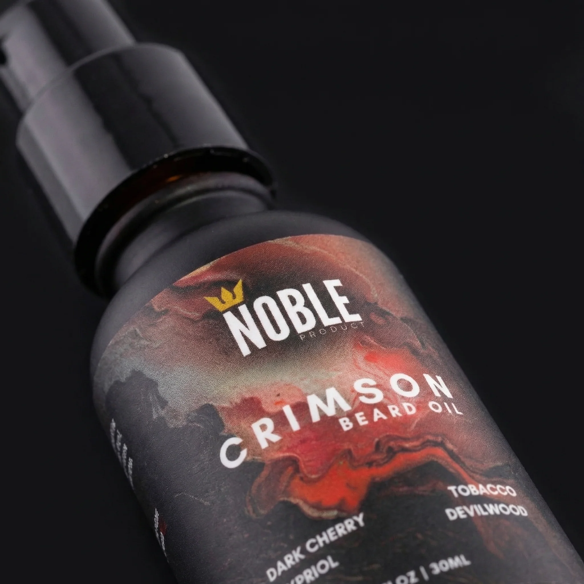 Crimson Beard Oil | 1 oz Lightweight Beard Oil | Dark Cherry Tobacco Cypriol Devilwood - Image 6