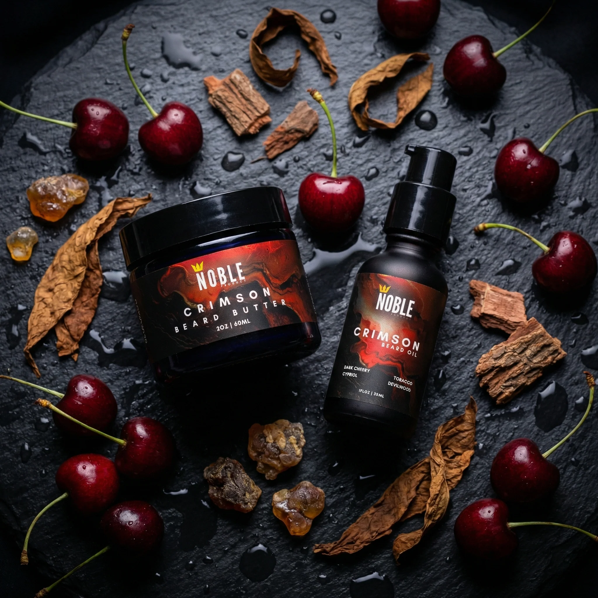 CRIMSON BEARD BUTTER | Conditioning | Dark Cherry & Tobacco | 2 oz - Image 4