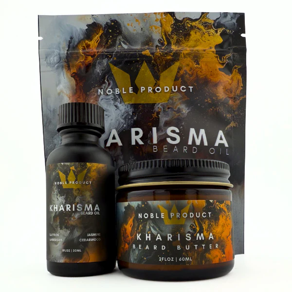 KHARISMA BEARD CARE COMBO | Conditioning | Saffron & Ambergris | Butter & Oil Set - Image 2