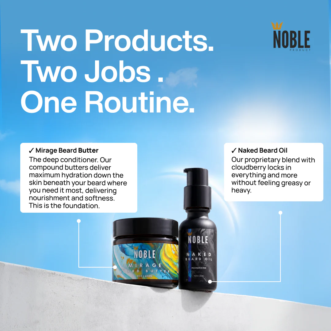 MIRAGE BEARD CARE COMBO | Conditioning | Bergamot & Sea Coconut | Butter & Naked Oil Set - Image 3