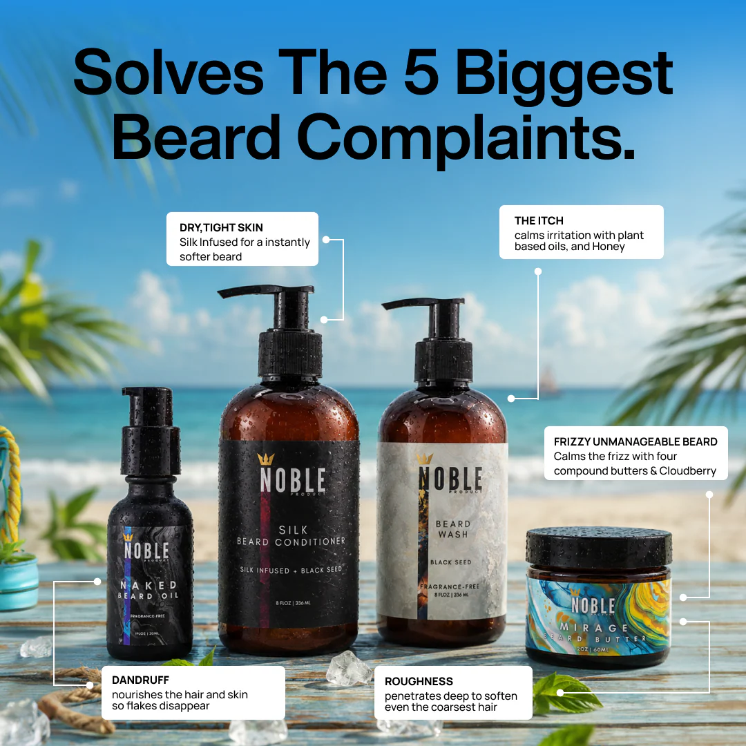 MIRAGE BEARD CARE SYSTEM | Conditioning | Bergamot & Sea Coconut | 4-Piece Set - Image 4