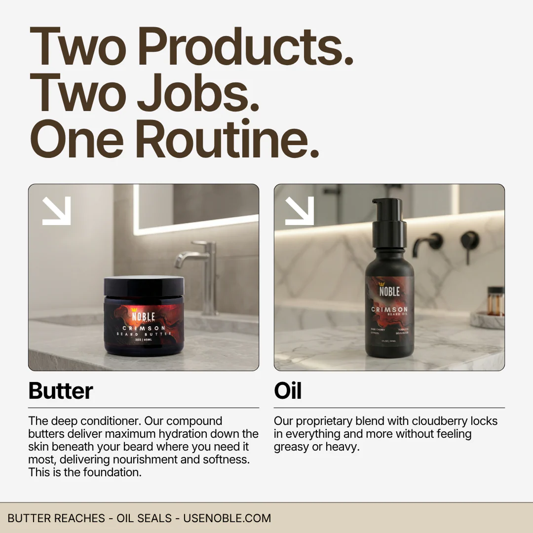 NOBLE BEARD CARE COMBO | Beard Butter & Beard Oil Set - Image 3