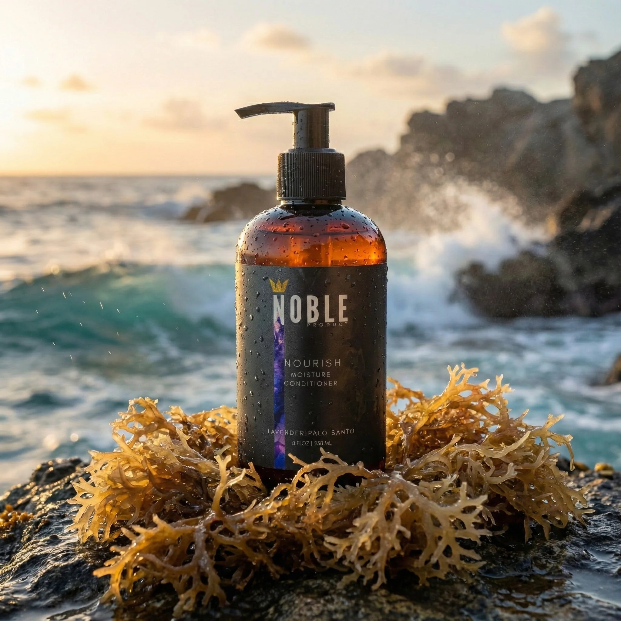 SEA MOSS SHAMPOO & CONDITIONER SET | Scalp & Hair Vitality | Palo Santo & Lavender | 8 oz - Image 4