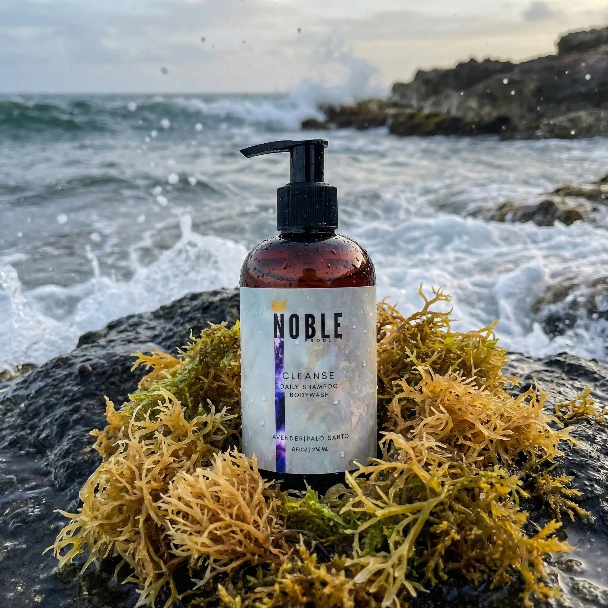 SEA MOSS SHAMPOO & CONDITIONER SET | Scalp & Hair Vitality | Palo Santo & Lavender | 8 oz - Image 3