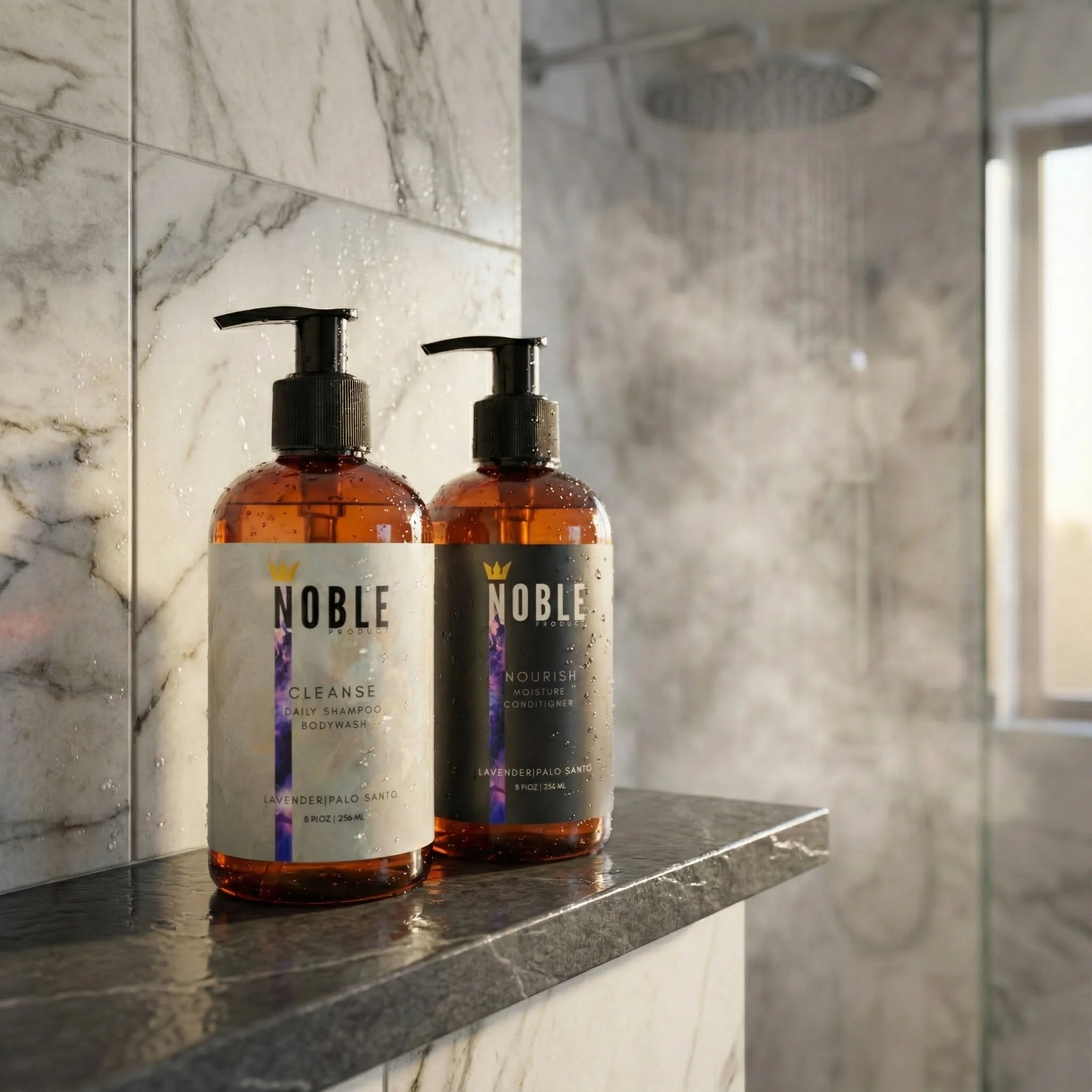 SEA MOSS SHAMPOO & CONDITIONER SET | Scalp & Hair Vitality | Palo Santo & Lavender | 8 oz