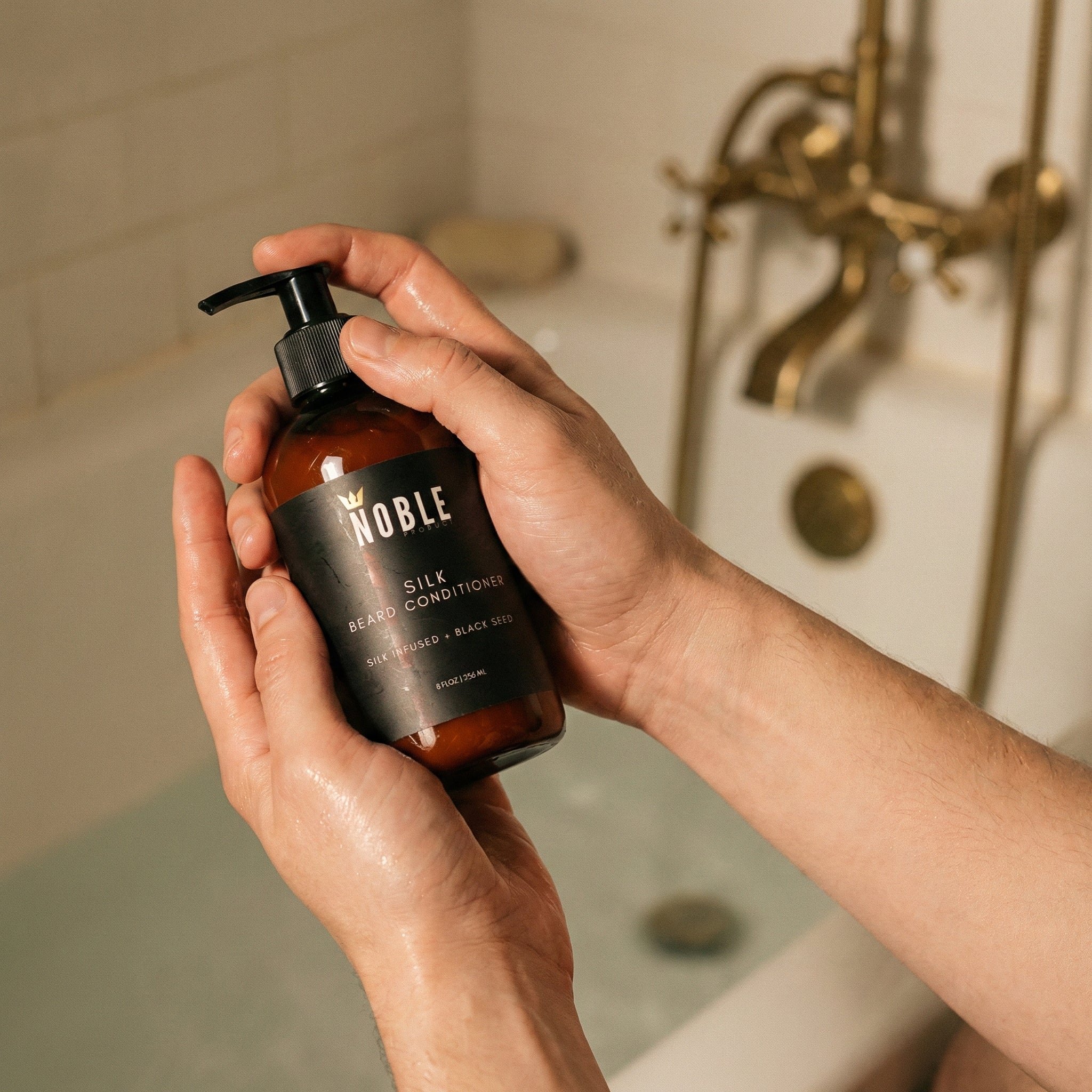 SILK INFUSED BEARD CONDITIONER | Deep Conditioning | Silk & Black Seed Oil | 8 oz - Image 4