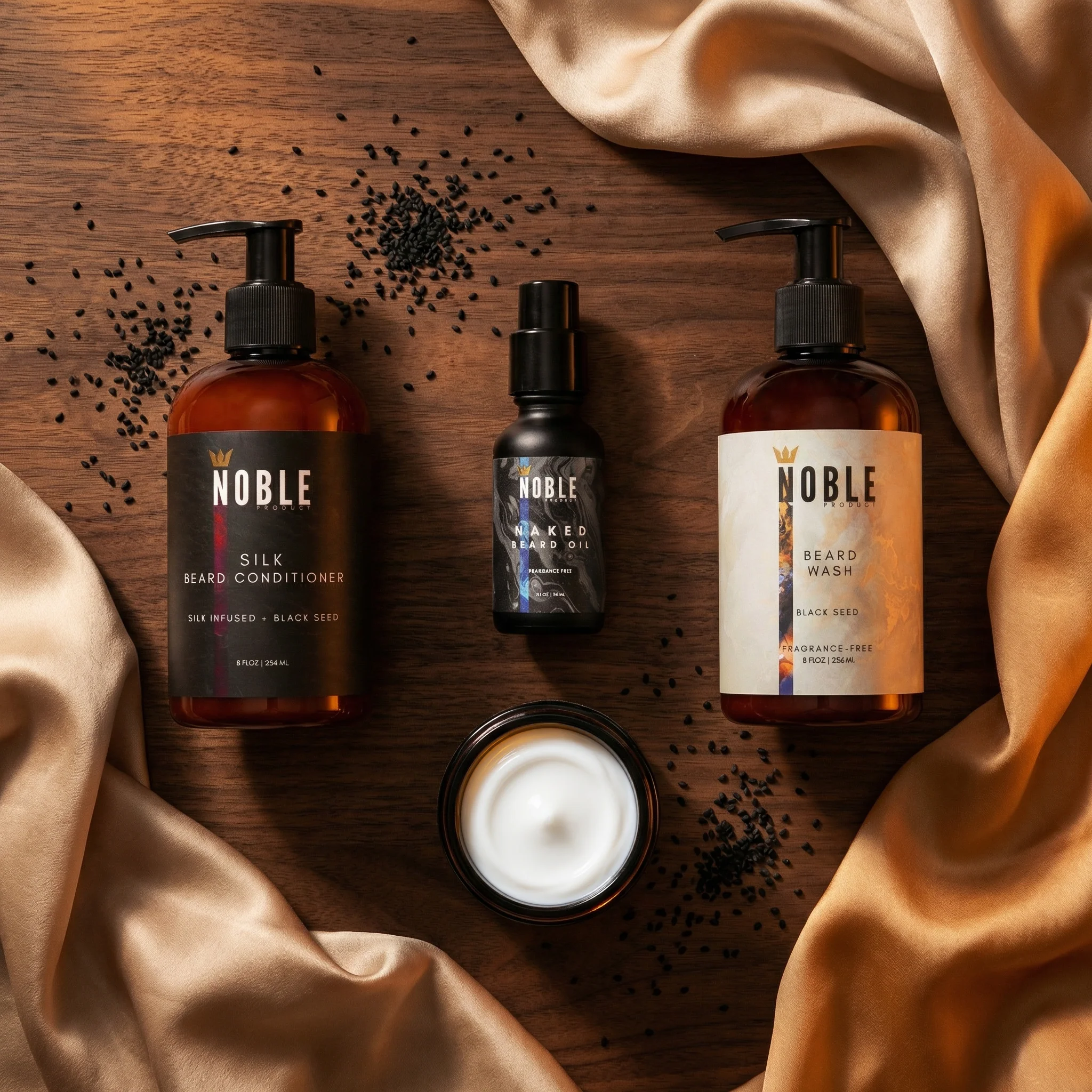 FRAGRANCE FREE BEARD WASH | Moisturizing | Honey Infused & Black Seed | 8 oz - Image 3